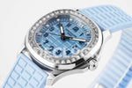 Aquanaut 5068 SS Blue Textured Dial on Blue Rubber Strap