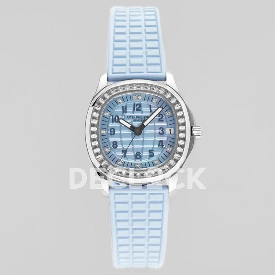 Aquanaut 5068 SS Blue Textured Dial on Blue Rubber Strap