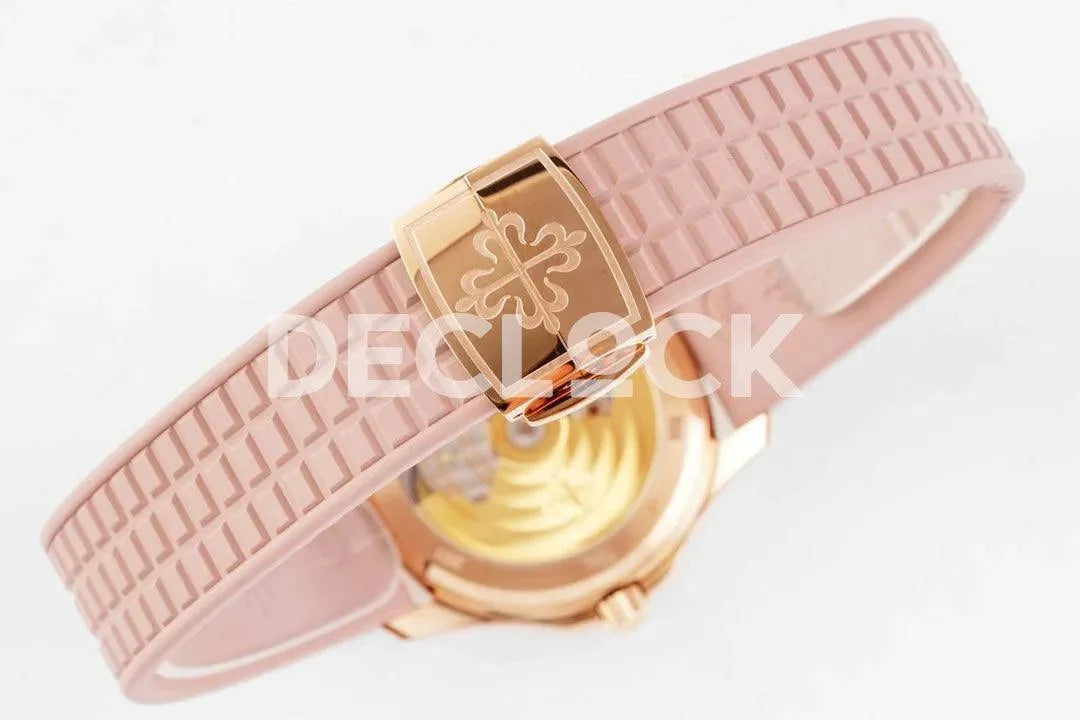 Aquanaut 5068 RG Pink Textured Dial on Pink Rubber Strap