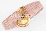 Aquanaut 5068 RG Pink Textured Dial on Pink Rubber Strap