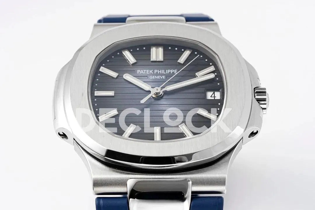 Nautilus 5711/1A Blue Textured Dial on Blue Rubber Strap