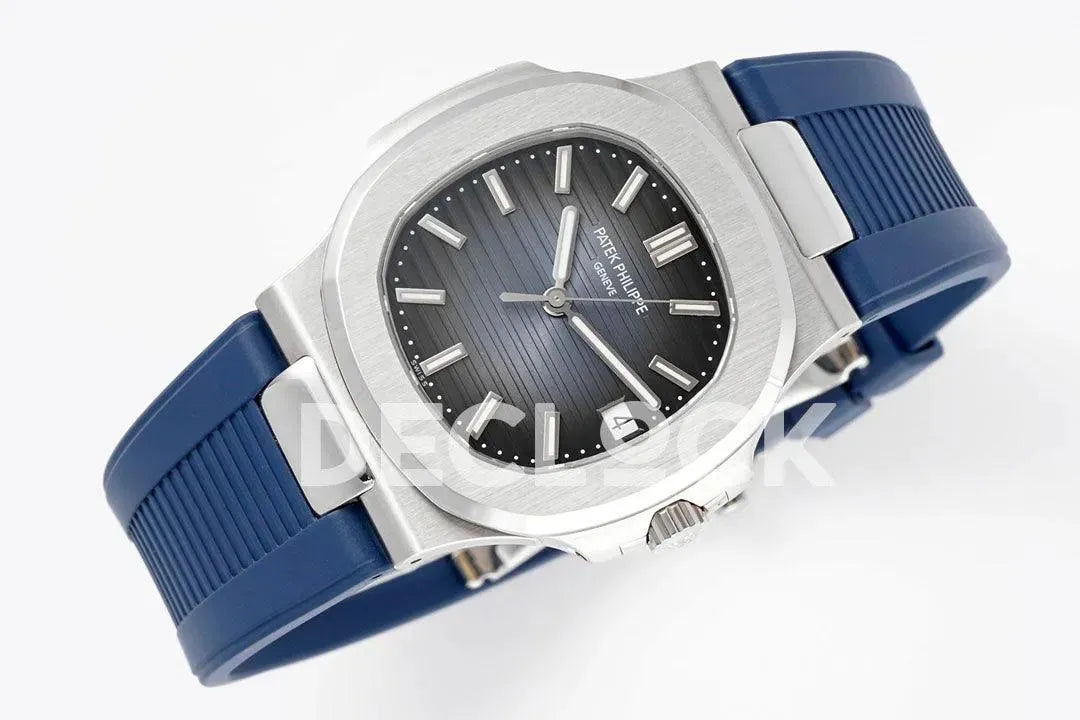 Nautilus 5711/1A Blue Textured Dial on Blue Rubber Strap