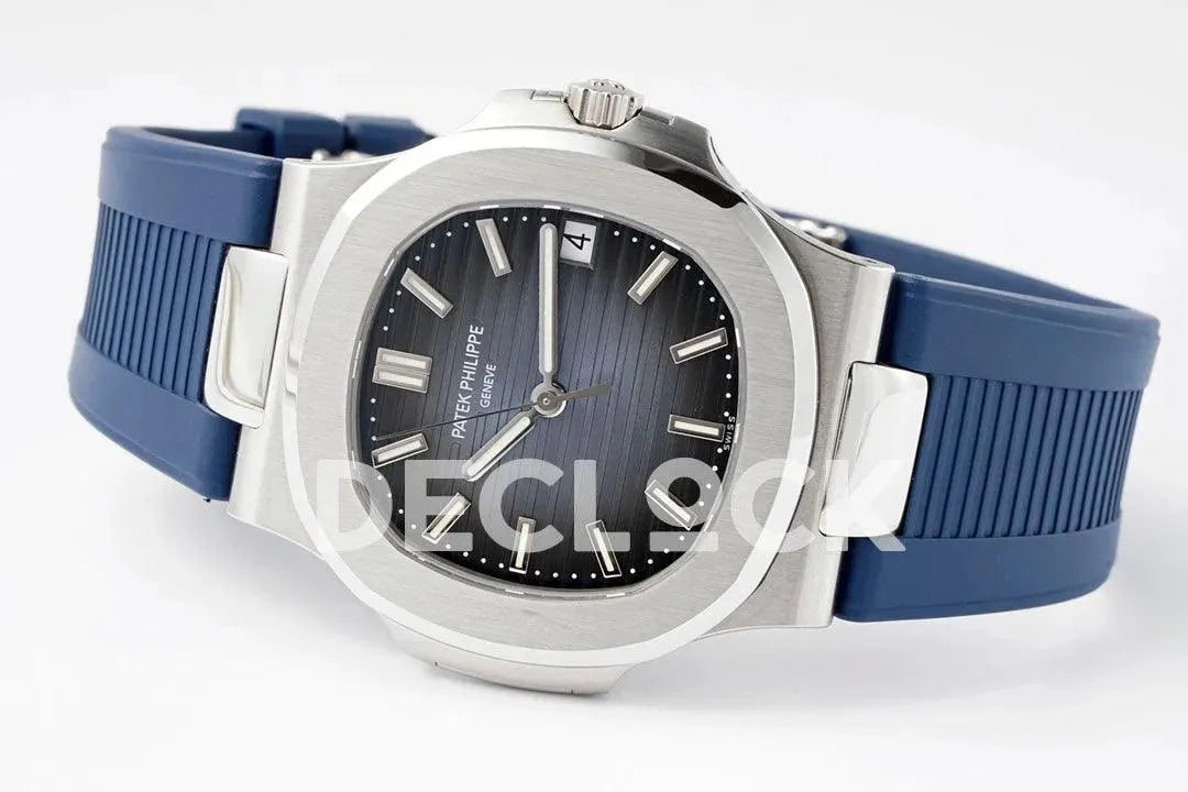 Nautilus 5711/1A Blue Textured Dial on Blue Rubber Strap