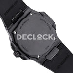 AET Nautilus 5711 Black Ceramic AMGF Black Dial on Black Rubber Strap