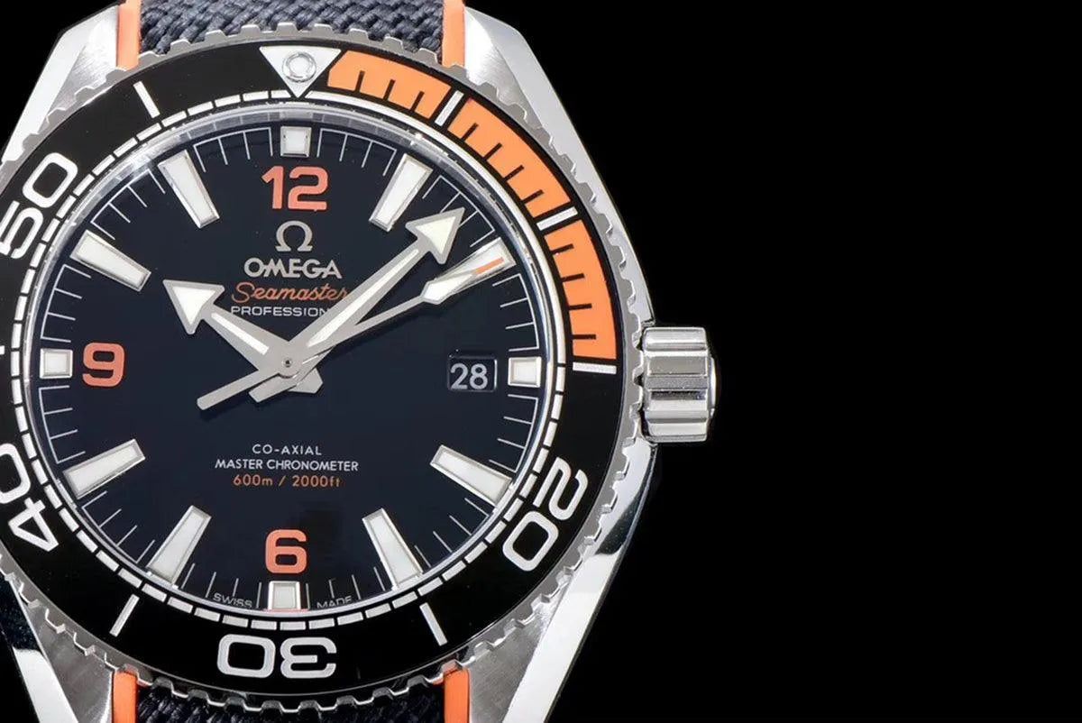 Seamaster Planet Ocean 600M 43.5mm Black Dial in Steel on Leather Strap