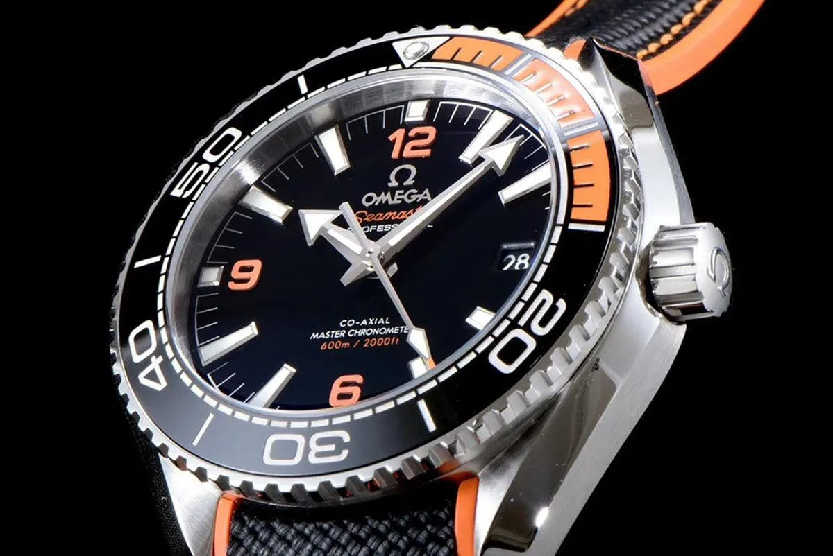 Seamaster Planet Ocean 600M 43.5mm Black Dial in Steel on Leather Strap