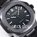 AET Nautilus 5711 Black Ceramic AMGF Black Dial on Black Rubber Strap