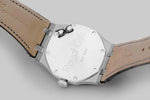 Replica Audemars Pigeut Royal Oak 15202 Steel Black Dial on Black Leather Strap - Replica Watches