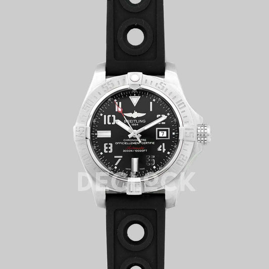 Replica Breitling Avenger II Seawolf Black Dial in Steel - Replica Watches