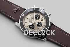 Replica Breitling Superocean Heritage II B01 Chronograph in Silver Dial on Steel on Brown Leather Strap - Replica Watches