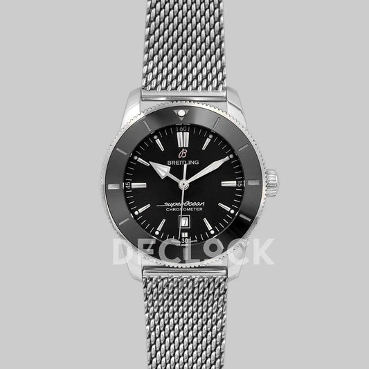 Replica Breitling Superocean Heritage II B20 Automatic 44mm in Black Dial on Black and Silver Bezel - Replica Watches