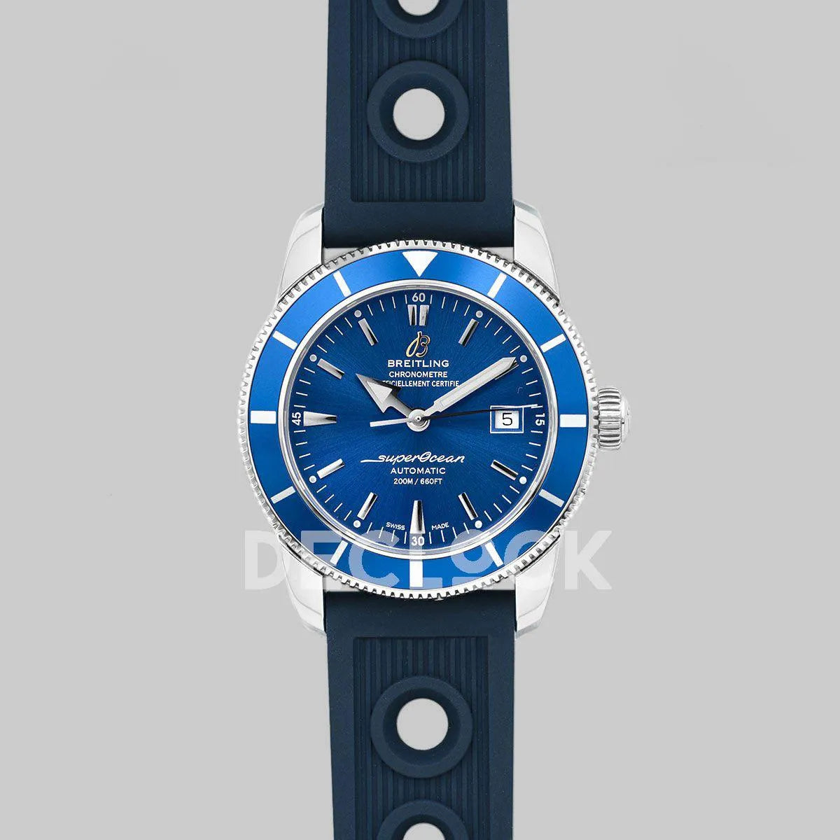 Replica Breitling Superocean Heritage II B20 Automatic in Blue Dial with Blue Bezel on Blue Rubber Strap - Replica Watches