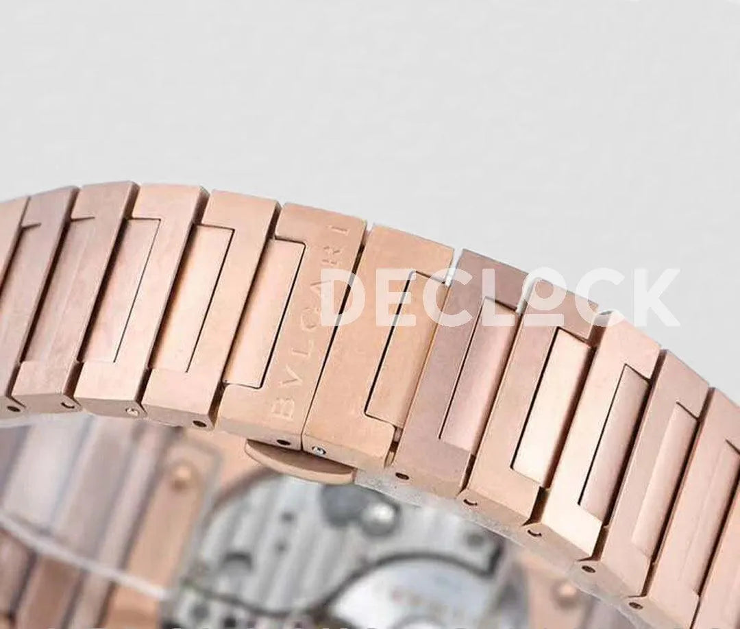 Replica Bvlgari Octo Finissimo Ref: 102912 Rose Gold Dial - Replica Watches