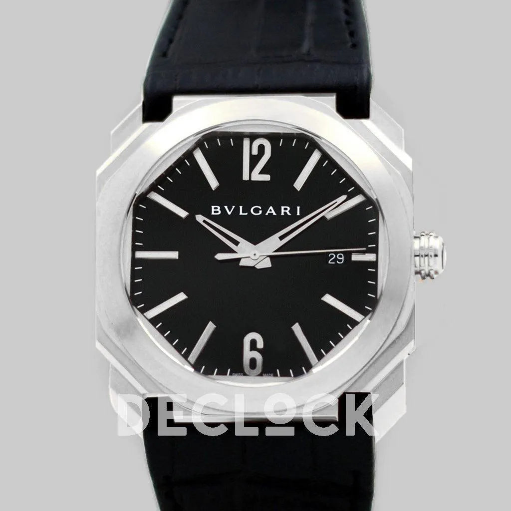 Replica Bvlgari Octo Solotempo Steel in Black Dial - Replica Watches