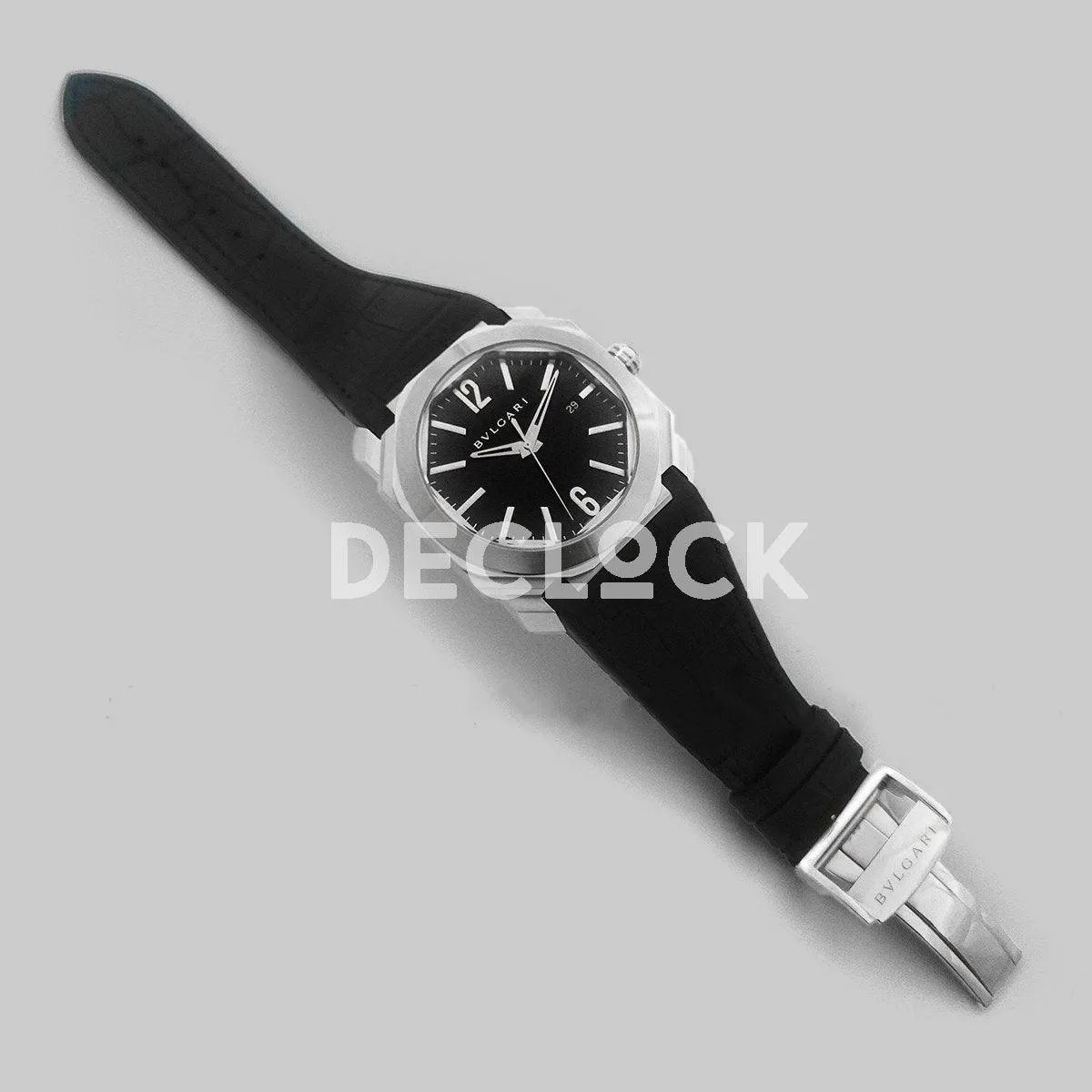 Replica Bvlgari Octo Solotempo Steel in Black Dial - Replica Watches