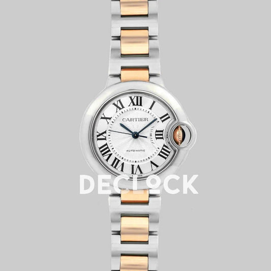 Replica Cartier Ballon Bleu De Cartier 36mm Silver Dial in Steel/ Pink Gold - Replica Watches