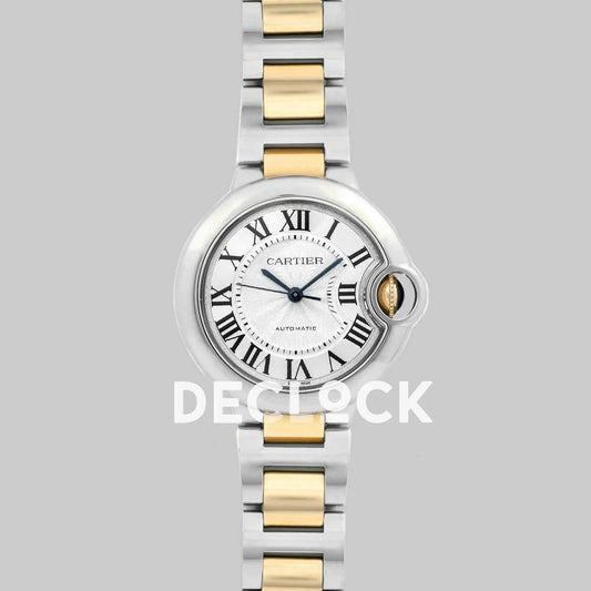 Replica Cartier Ballon Bleu De Cartier 36mm Silver Dial in Steel/ Yellow Gold - Replica Watches