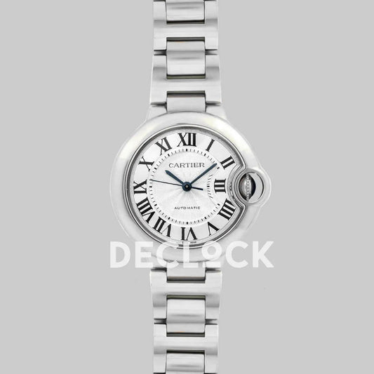 Replica Cartier Ballon Bleu De Cartier 36mm White Dial in Steel - Replica Watches