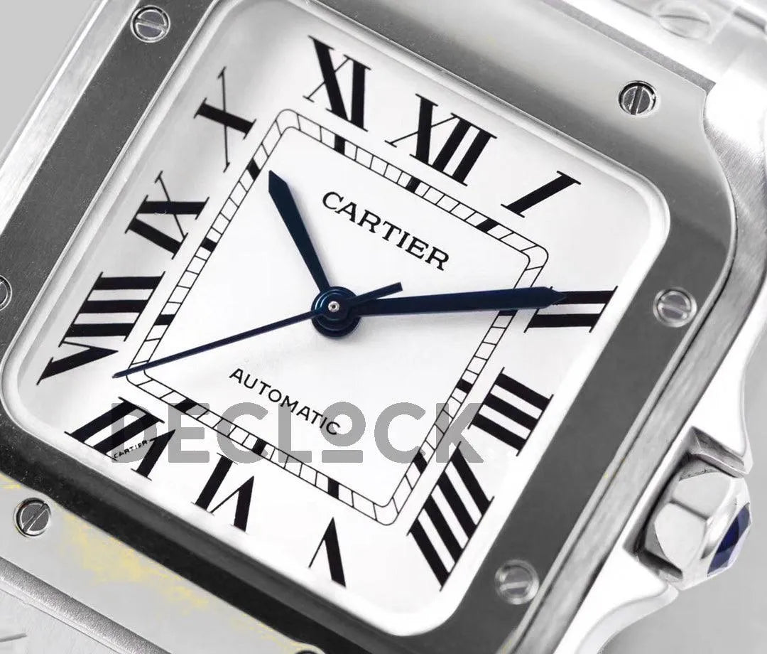 Replica Cartier Santos de Cartier 35mm White Dial in Steel - Replica Watches