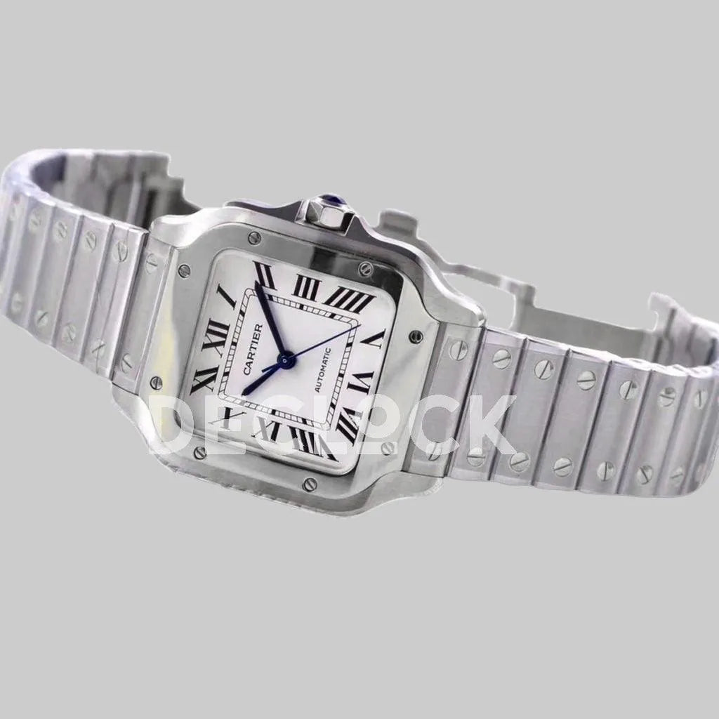 Replica Cartier Santos de Cartier 35mm White Dial in Steel - Replica Watches