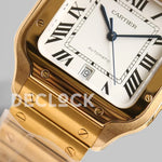 Replica Cartier Santos de Cartier 35mm White Dial in Yellow Gold - Replica Watches