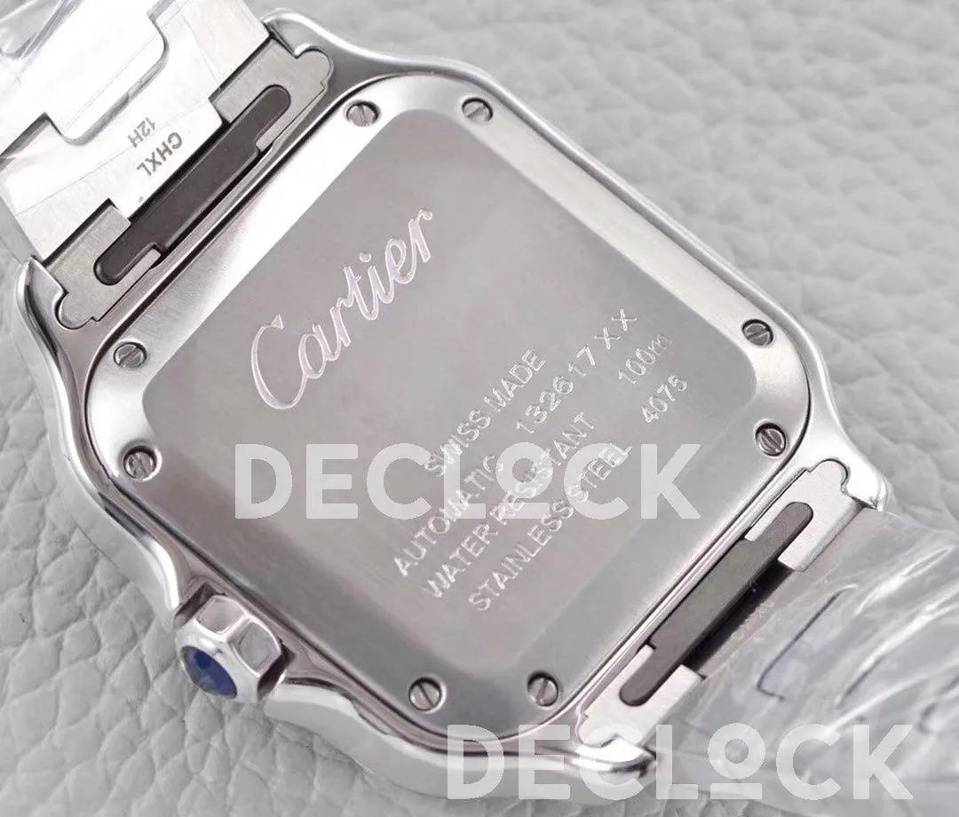 Replica Cartier Santos de Cartier 40mm White Dial in Steel/Rose Gold - Replica Watches