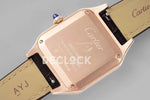 Replica Cartier Santos-Dumont XL White Dial in Rose Gold on Brown Leather Strap - Replica Watches