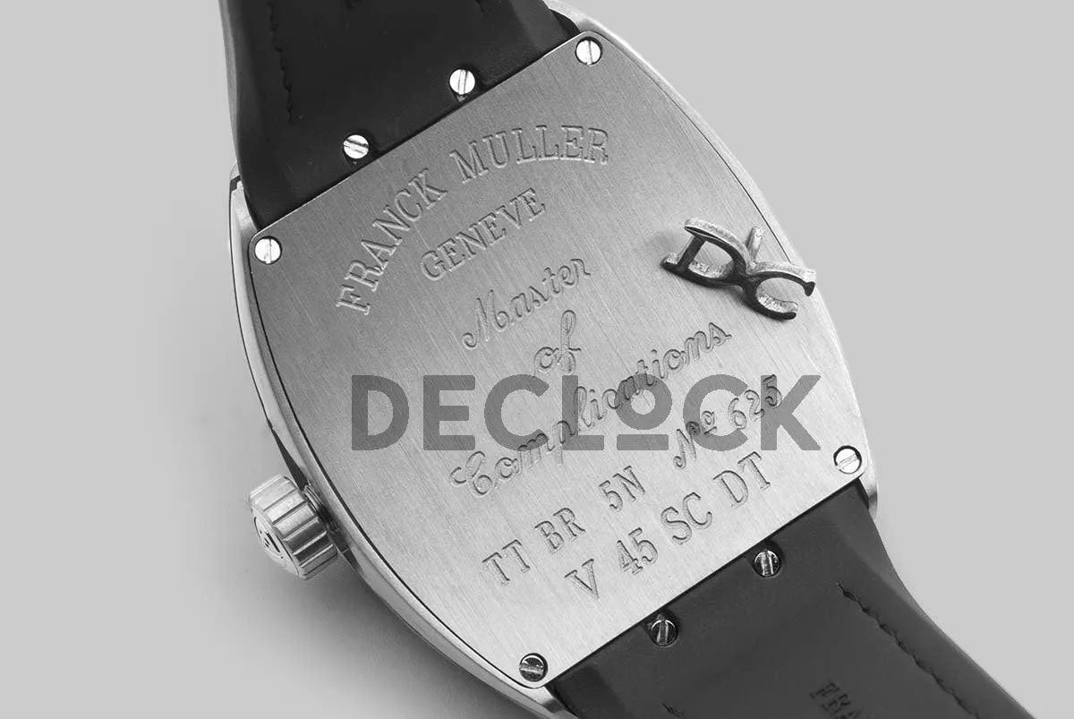 Replica Franck Muller Vanguard V45 Titanium SC DT BR Grey Dial on Black Strap - Replica Watches