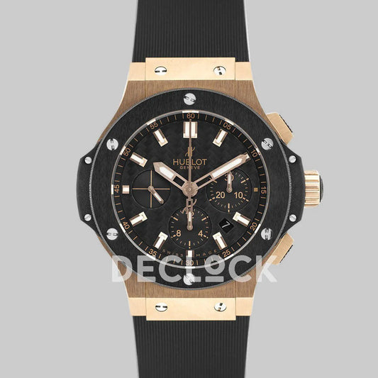 Replica Hublot Big Bang Chronograph Carbon Fibre Dial in Rose Gold - Replica Watches