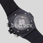 Replica Hublot Big Bang Unico Black Ceramic Skeleton Dial on Black Rubber Strap - Replica Watches