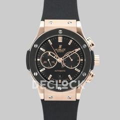 Replica Hublot Classic Fusion Chronograph Black Dial in Rose Gold - Replica Watches