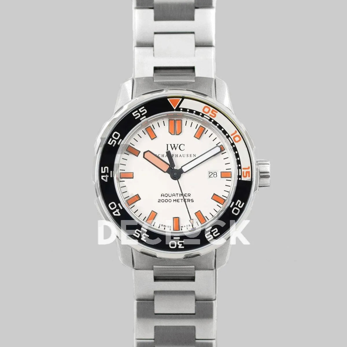 Replica IWC Aquatimer Automatic White/Orange Dial - Replica Watches