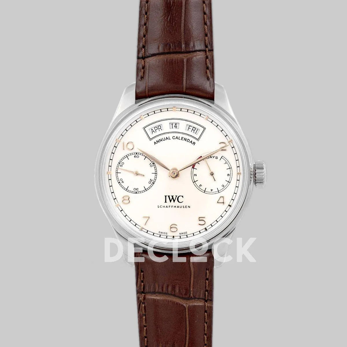 Replica IWC Portugieser Annual Calendar IW5035 White Dial in Steel - Replica Watches