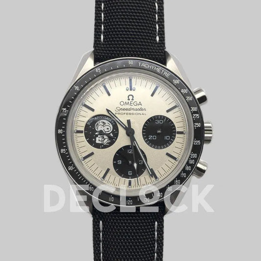 Replica Omega Speedmaster Anniversary Series Co-Axial Master Chronometer Chronograph 42MM “Silver Snoopy Award” Black - Replica Watches