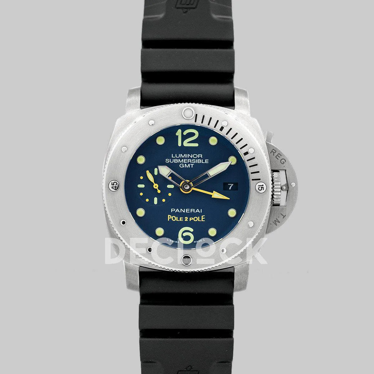 Replica Panerai PAM719 Luminor Submersible 1950 3 Days GMT Titanium Pole2Pole - Replica Watches