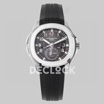 Replica Pattek Philippe Aquanaut 5164A Steel Gray Dial on Black Rubber Strap - Replica Watches