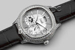 Replica Piaget Black Tie Emperador Cushion White Dial in Steel with Diamond Bezel and Dial - Replica Watches