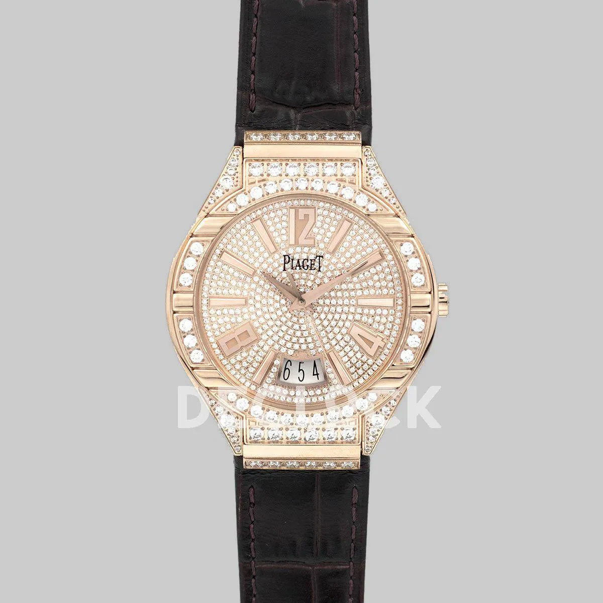 Replica Piaget Polo Watch Rose Gold Paved Diamonds - Replica Watches