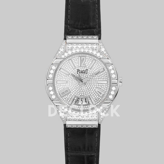 Replica Piaget Polo Watch White Gold Paved Diamonds - Replica Watches