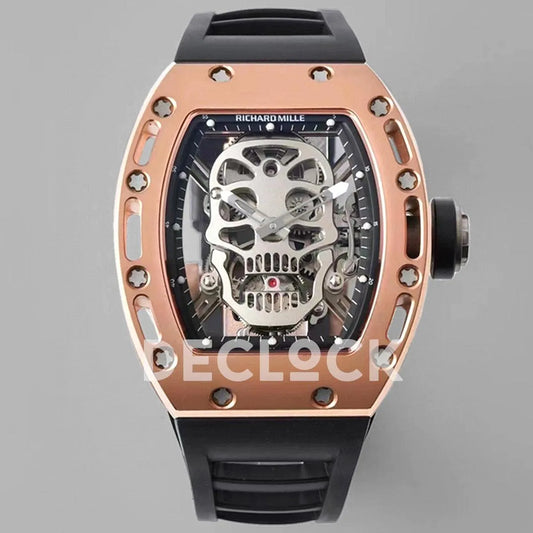 Replica Richard Mille RM 052-01 Tourbillon Skull in Rose Gold - Replica Watches