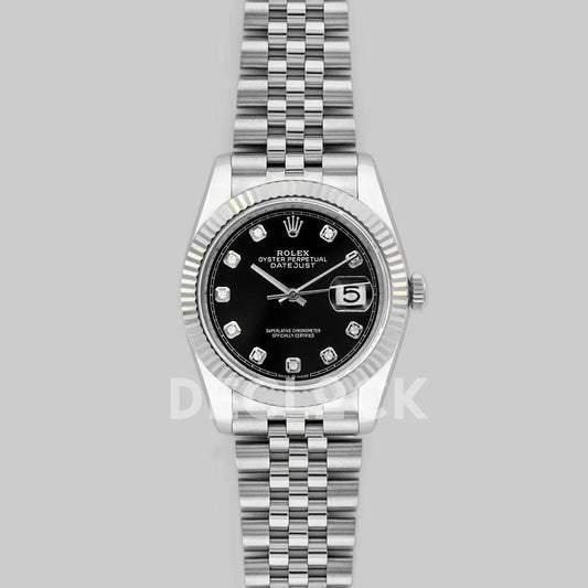 Replica Rolex Datejust 36 116234 Black Dial with Diamond Markers - Replica Watches