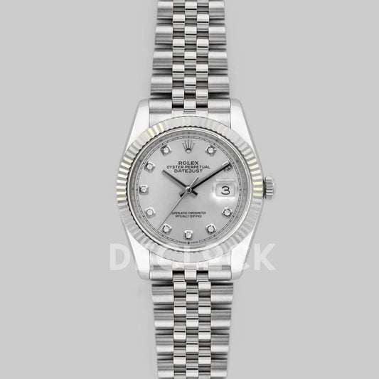 Replica Rolex Datejust 36 116234 Silver Dial with Diamond Markers - Replica Watches