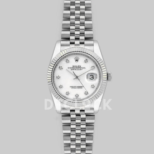 Replica Rolex Datejust 36 116234 White MOP Dial with Diamond Markers - Replica Watches