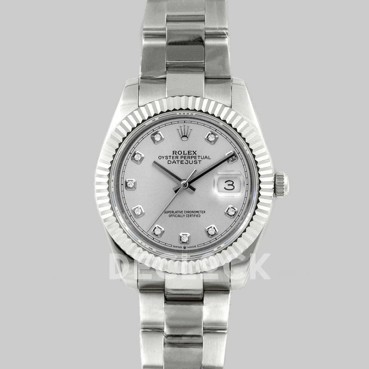 Replica Rolex Datejust II 36 116300 Silver Dial Diamond Markers - Replica Watches