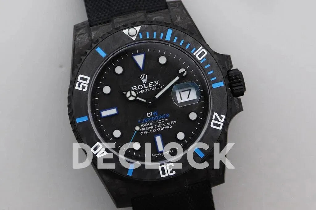 Replica Rolex DIW Submariner Carbon Blue - Replica Watches