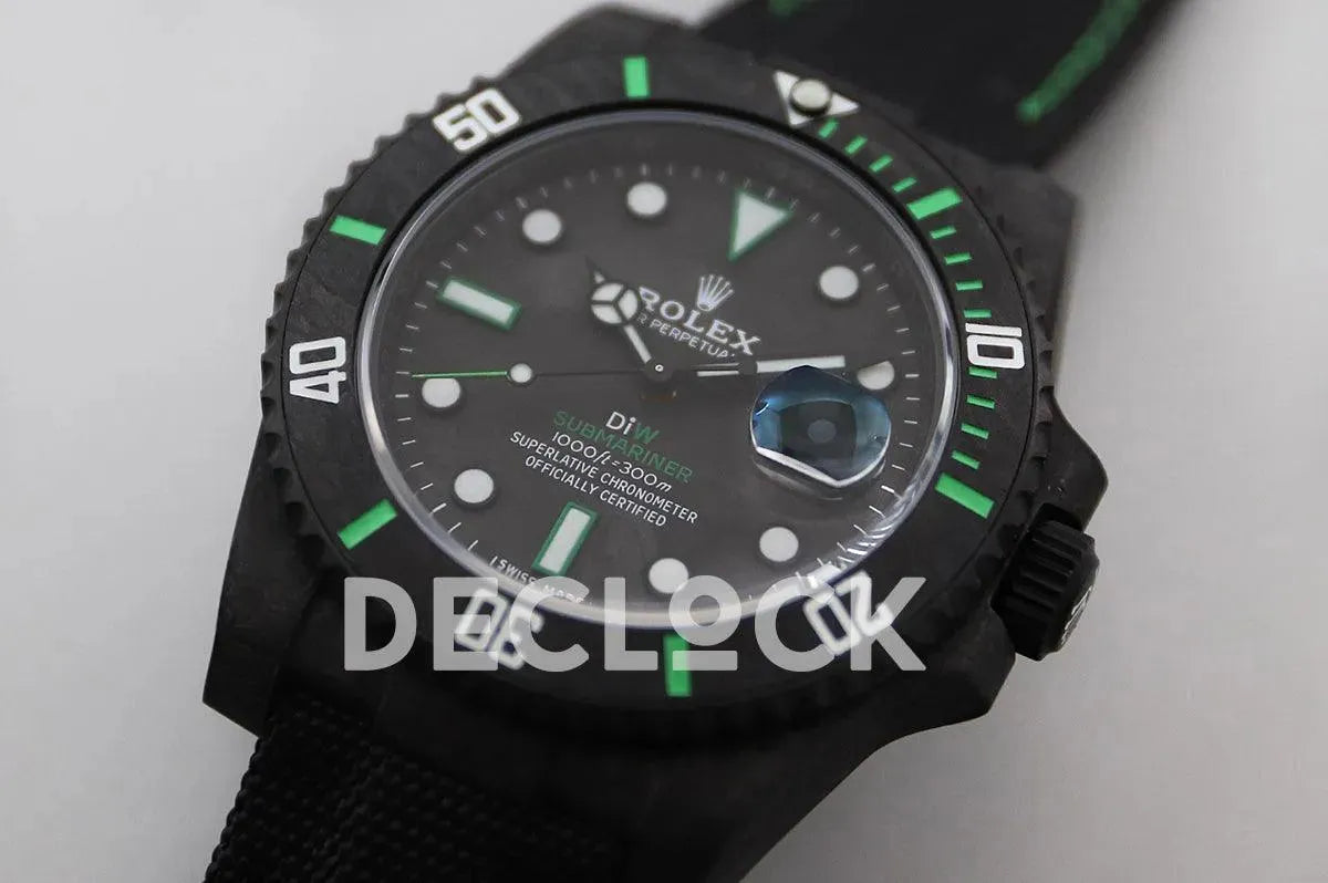 Replica Rolex DIW Submariner Carbon Green - Replica Watches