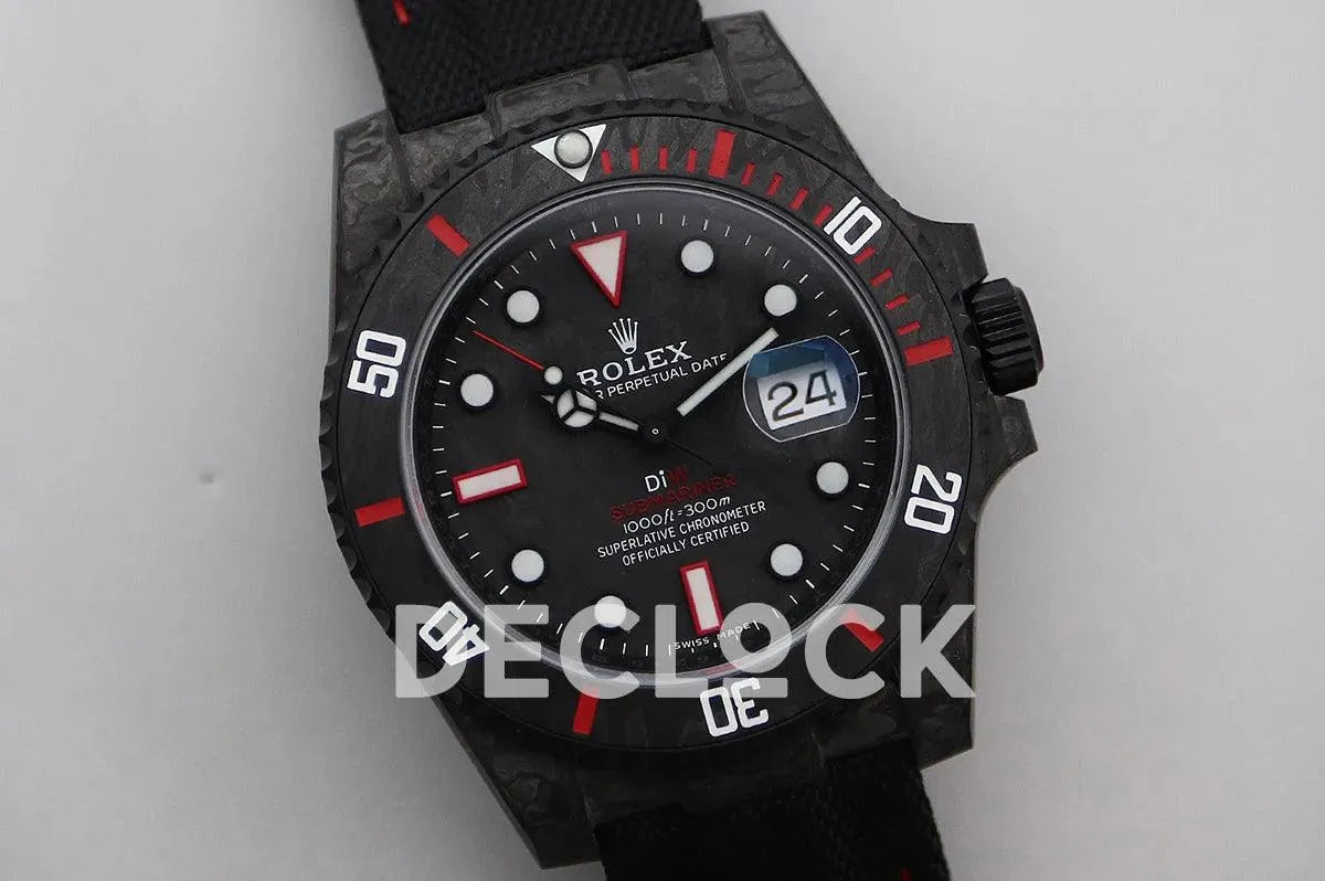 Replica Rolex DIW Submariner Carbon Red - Replica Watches