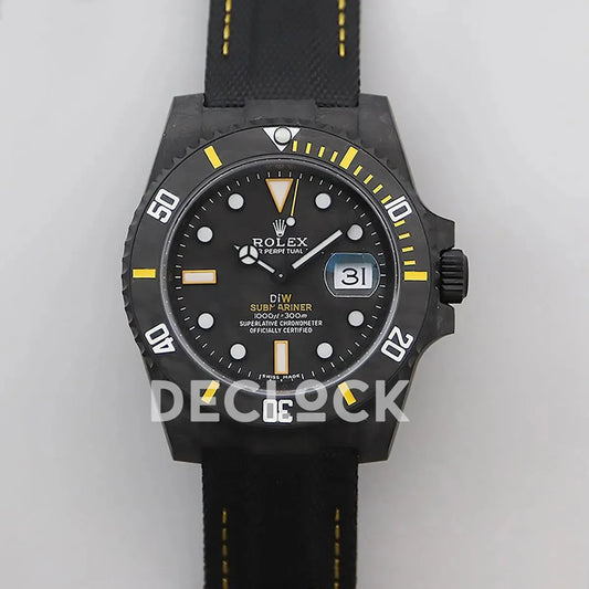 Replica Rolex DIW Submariner Carbon Yellow - Replica Watches