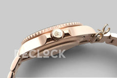 Replica Rolex GMT Master II in Rose Gold on Bracelet - Replica Watches