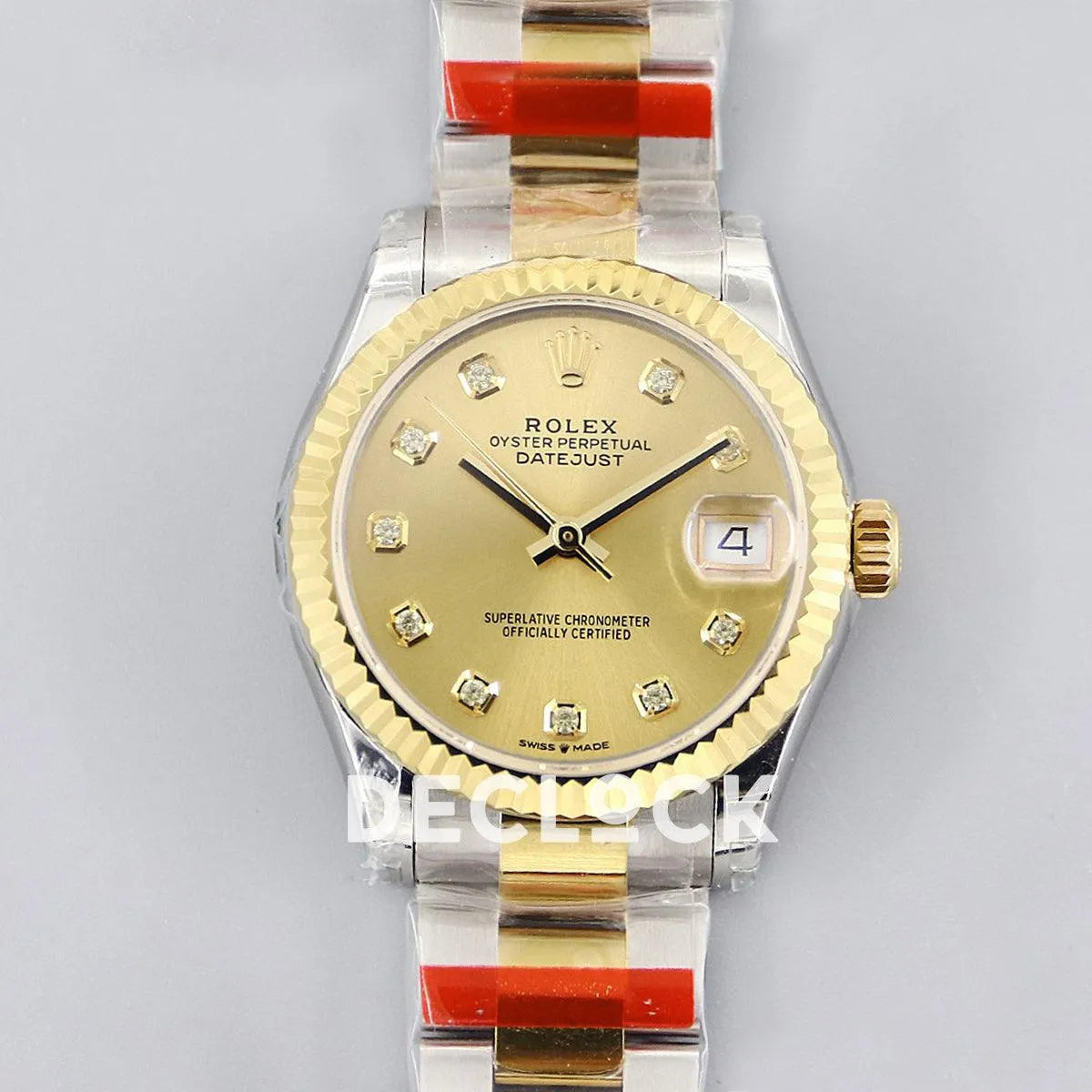 Replica Rolex Ladies Datejust 31 278273 God Dial in Yellow Gold with Diamond Markers - Replica Watches